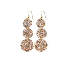 Load image into Gallery viewer, Sparkle in Gold Cascade Earrings
