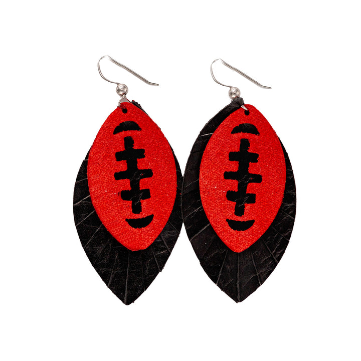 Touchdown Football Layered Earrings