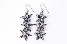 Load image into Gallery viewer, Sparkle in Black Star Earrings
