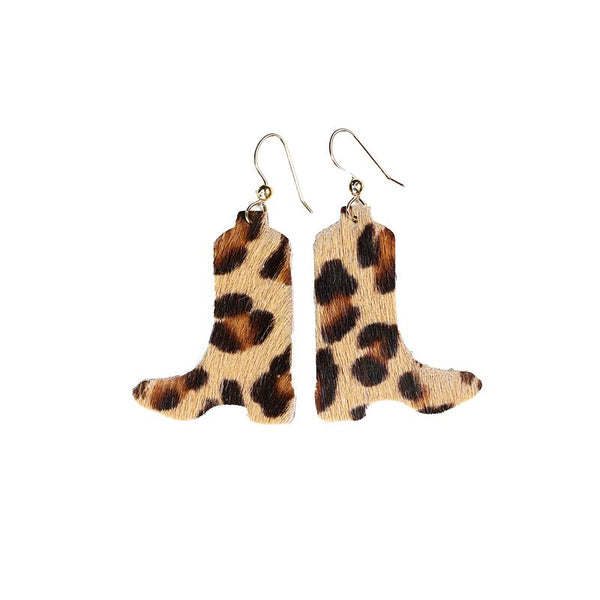 Leopard Boots Earrings