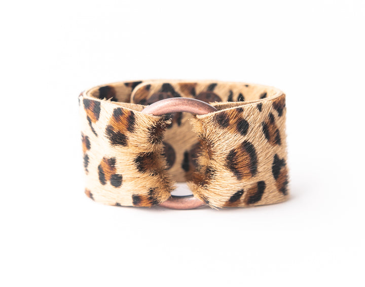 Leopard Leather Cuff