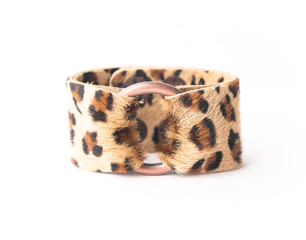Leopard Leather Cuff