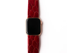 Load image into Gallery viewer, Scalloped in Red Watch Band
