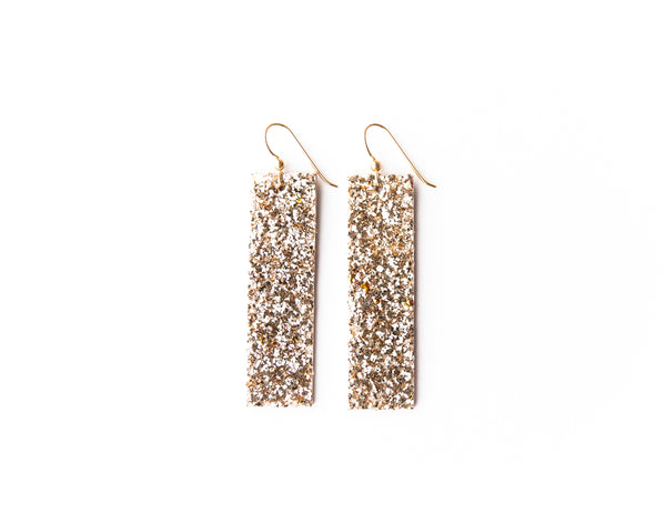 Sparkle in Gold Leather Earrings | LIMITED EDITION