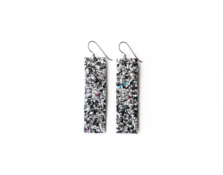 Sparkle in Black Four Corners Earrings