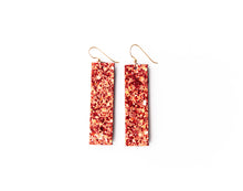 Load image into Gallery viewer, Sparkle in Red Leather Earrings | LIMITED EDITION
