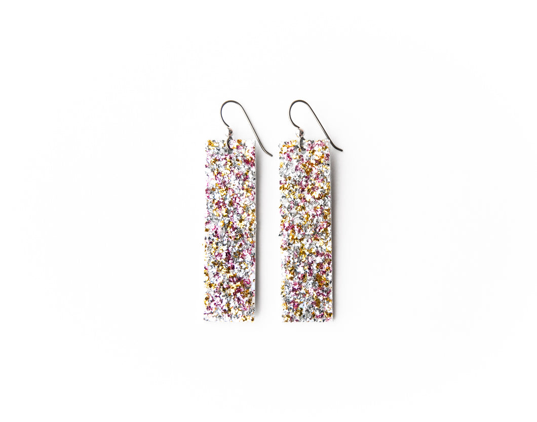Sparkle in Rose Leather Earrings | LIMITED EDITION
