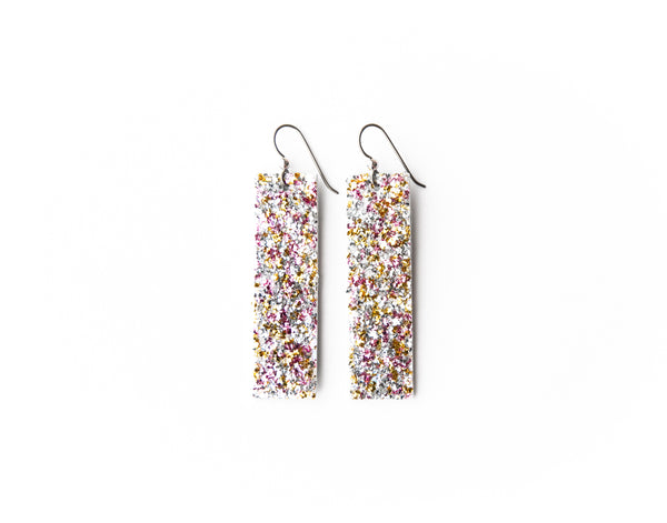 Sparkle in Rose Leather Earrings | LIMITED EDITION