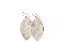 Load image into Gallery viewer, Silver Spot Cheetah Leather Earrings
