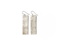 Load image into Gallery viewer, Silver Spot Cheetah Four Corners Leather Earrings

