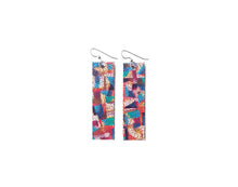 Load image into Gallery viewer, Deco Four Corners Leather Earrings
