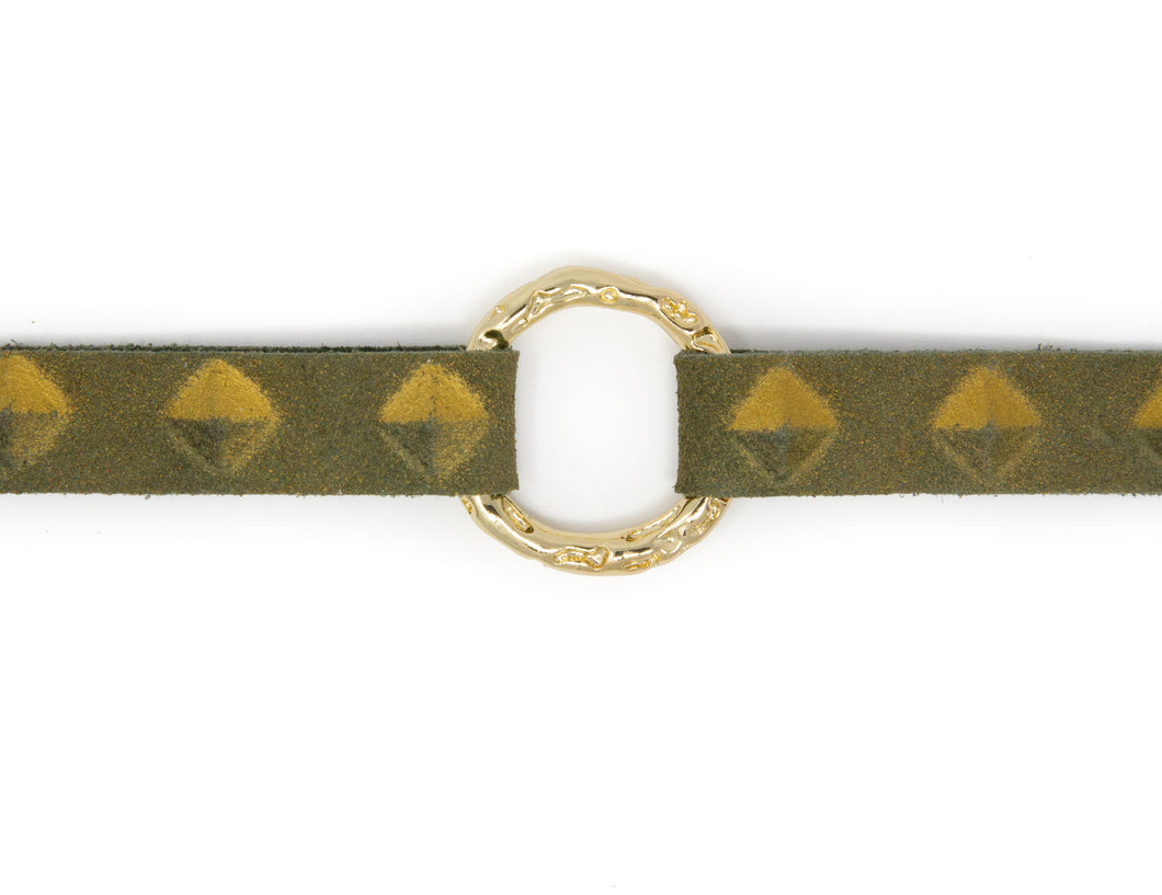 Tino Olive Leather Bracelet