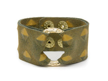Load image into Gallery viewer, Tino Olive Leather Cuff
