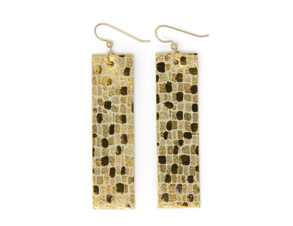 Goldie Four Corners Leather Earrings
