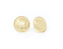 Load image into Gallery viewer, Luna Gold Full Circle Button Earrings
