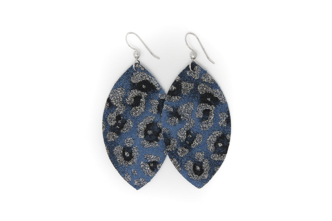 Blue Moon Leather Earrings