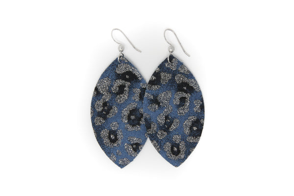 Blue Moon Leather Earrings