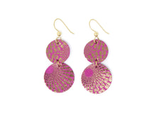 Load image into Gallery viewer, Starburst Magenta Cascade Earrings
