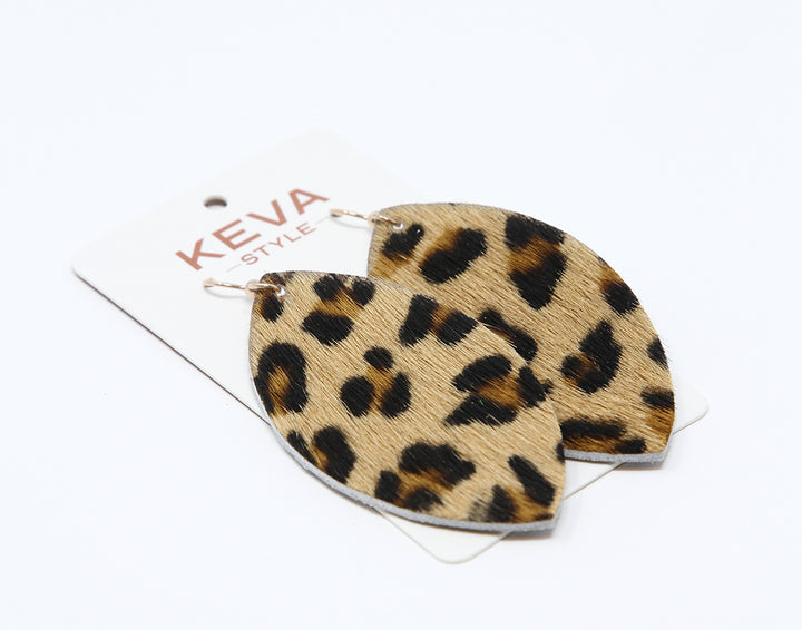 Leopard Leather Earrings