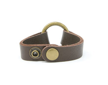 Load image into Gallery viewer, Classic Dark Brown Leather Bracelet
