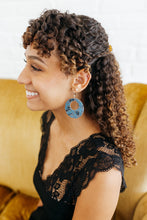 Load image into Gallery viewer, Blue Moon Hoop de Hoop Leather Earrings

