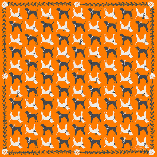 Spirit Dog in Orange Scarf Bandana