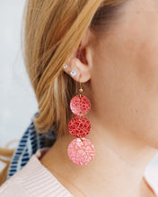 Load image into Gallery viewer, Starburst Magenta Cascade Earrings
