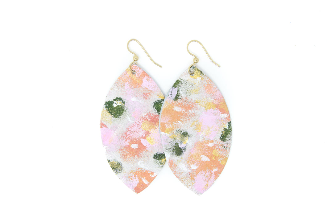Small Steps Leather Earrings | Hand-Painted by Rachel Camfield