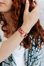 Load image into Gallery viewer, Live Out Loud Leather Bracelet | Hand-painted by Jeanetta Gonzales
