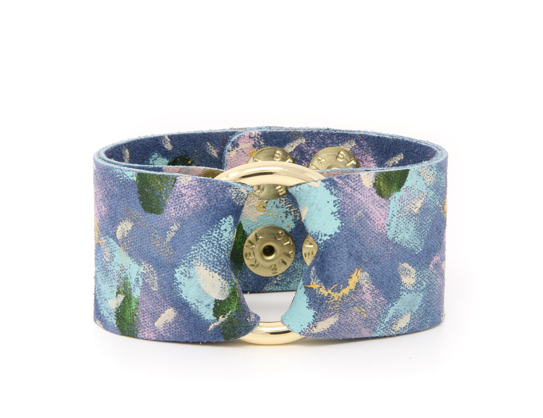 Breathe Leather Cuff | Hand-Painted by Rachel Camfield