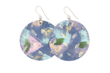 Load image into Gallery viewer, Breathe Round Leather Earrings | Hand-Painted by Rachel Camfield
