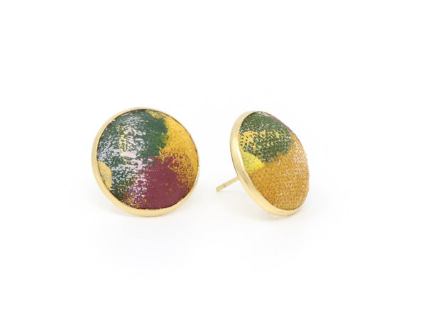 Coming Home Button Earrings | Hand-Painted by Rachel Camfield