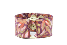 Load image into Gallery viewer, Live Out Loud Leather Cuff | Hand-painted by Jeanetta Gonzales
