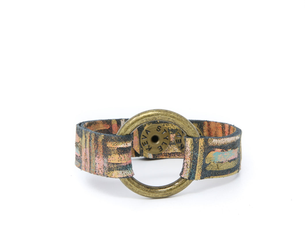 Come Together Leather Bracelet | Hand-painted by Jeanetta Gonzales