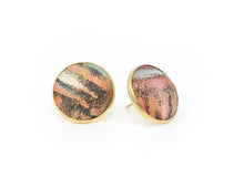 Load image into Gallery viewer, Come Together Button Earrings | Hand-painted by Jeanetta Gonzales
