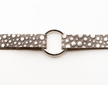 Load image into Gallery viewer, Light Gray Bubbly Leather Bracelet
