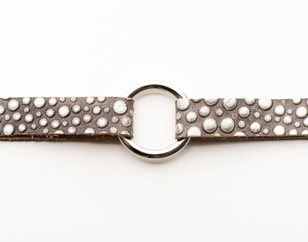 Light Gray Bubbly Leather Bracelet