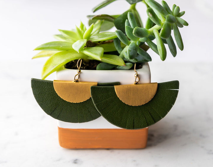 FanFare CACTUS Earrings in Green