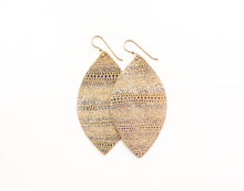Load image into Gallery viewer, Luna Gold Leather Earrings
