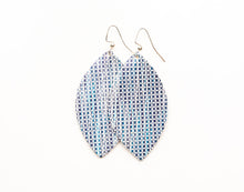 Load image into Gallery viewer, Blend of Blues in Light Blue Leather Earrings
