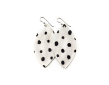 Load image into Gallery viewer, Spotted in Black Leather Earrings
