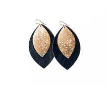 Load image into Gallery viewer, Sundream with Navy Fringe Layered Earrings
