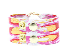 Load image into Gallery viewer, Spread your Wings Leather Cuff | Hand-Painted by Eunice Li
