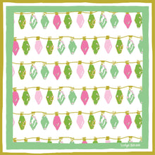 Load image into Gallery viewer, Christmas scarf bandana with pink and green holiday lights
