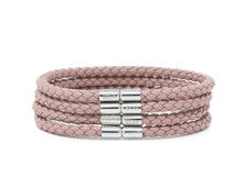 Load image into Gallery viewer, Blush Pink Braided Bracelet - set of 4
