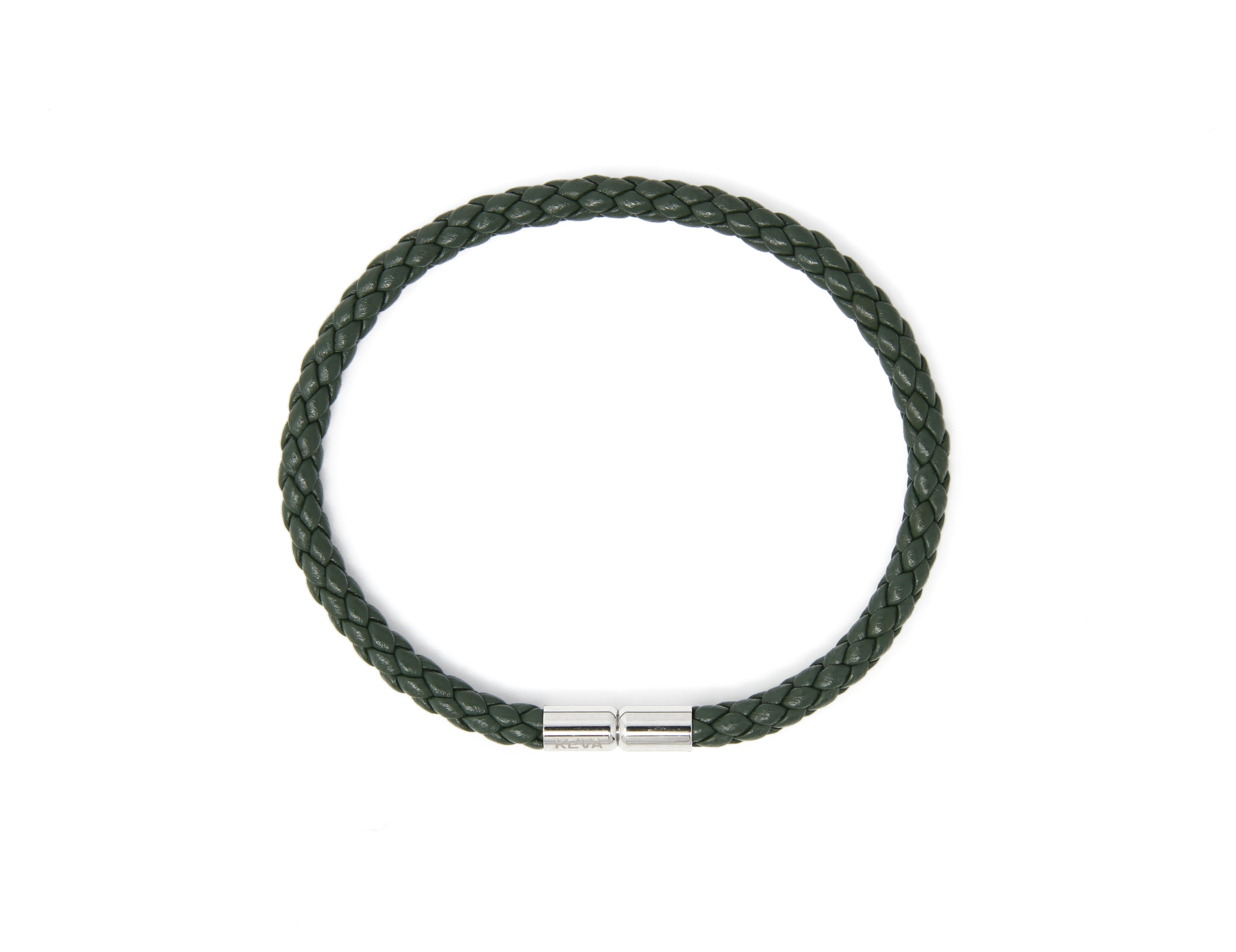 Green braided bracelet discount