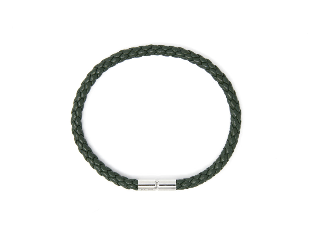 Dark Green Braided Bracelet