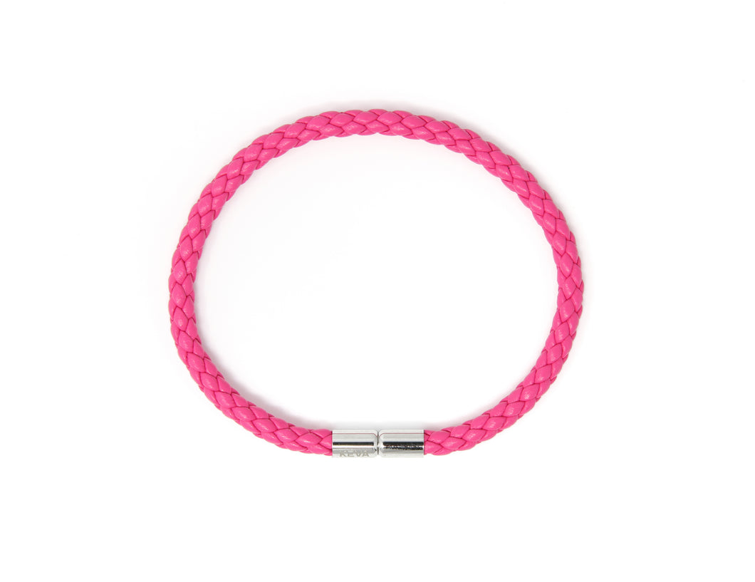 Hot Pink Braided Bracelet