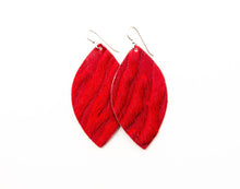 Load image into Gallery viewer, VIVA Red Leather Earrings
