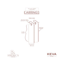 Load image into Gallery viewer, Spotted in White Four Corners Leather Earrings
